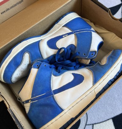 1999 Nike Dunk High Le Kentucky Blue White - Vintage - Used