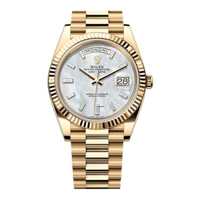 Rolex Day-date 40 New Release 2024 Day-date 40mm Yellow Gold Ref 228238 Mother Of Pearl Baguette Dial