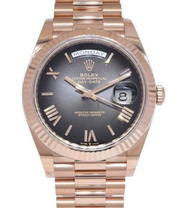 Rolex Day-date 40 New Rolex Day-date 40 President 18k Rose Gold Slate Ombre Watch 24 228235