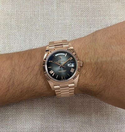 Rolex Day-date 40 New Rolex Day-date 40 President 18k Rose Gold Slate Ombre Watch 24 228235