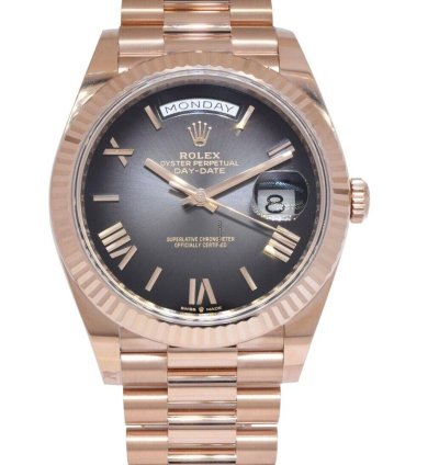 Rolex Day-date 40 New Rolex Day-date 40 President 18k Rose Gold Slate Ombre Watch 24 228235