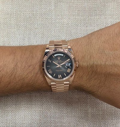 Rolex Day-date 40 New Rolex Day-date 40 President 18k Rose Gold Slate Ombre Watch 24 228235
