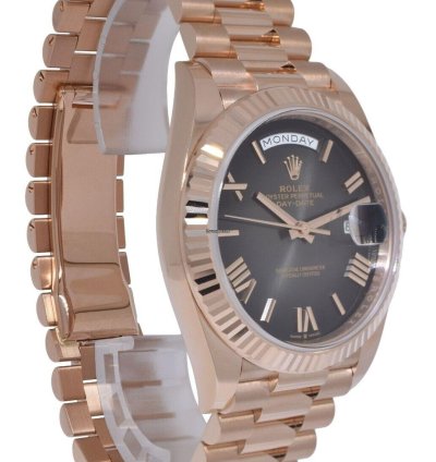 Rolex Day-date 40 New Rolex Day-date 40 President 18k Rose Gold Slate Ombre Watch 24 228235