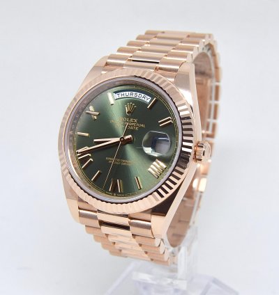 Rolex Day-date 40 New Unworn Olive Green Anniversary Dial Box And Papers 2022