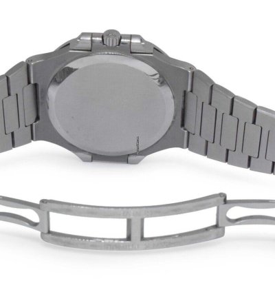 Patek Philippe Nautilus Jumbo Steel Black Power Reserve 42mm Watch 3710 1a