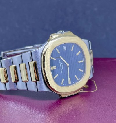 Patek Philippe Nautilus Jumbo Steel Gold Box Papers 1980