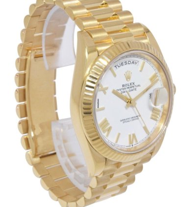 Rolex Day-date 40 Nos Rolex Day-date 40 President 18k Yellow Gold White Dial Watch 21 228238