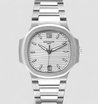 Patek Philippe Nautilus Ladies Stainless Steel Silver Opaline