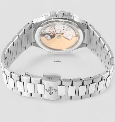 Patek Philippe Nautilus Ladies Stainless Steel Silver Opaline