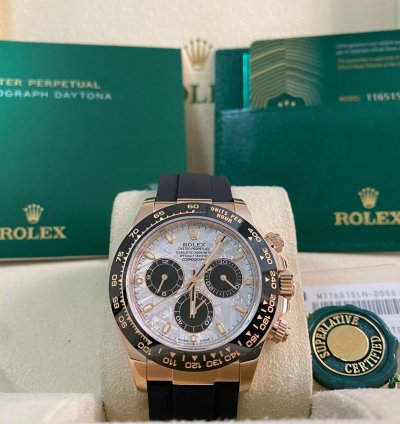 Rolex Daytona New 2022 Unworn Cosmograph Daytona Rose Gold Meteorite Dial 116515ln Full Set