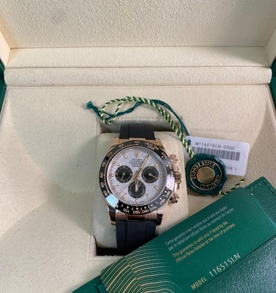 Rolex Daytona New 2022 Unworn Cosmograph Daytona Rose Gold Meteorite Dial 116515ln Full Set