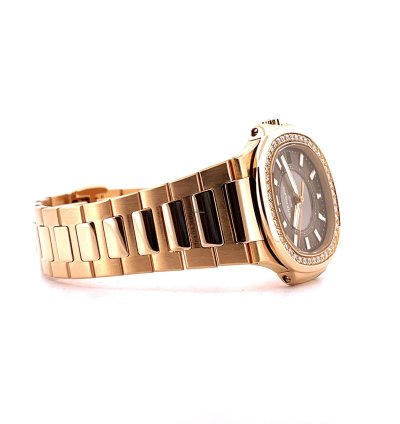 Patek Philippe Nautilus Lady 7010 Ros Gold Diamonds Service 2025 Brown Dial Full Set Germany 2011