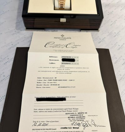 Patek Philippe Nautilus Lady 7010 Ros Gold Diamonds Service 2025 Brown Dial Full Set Germany 2011