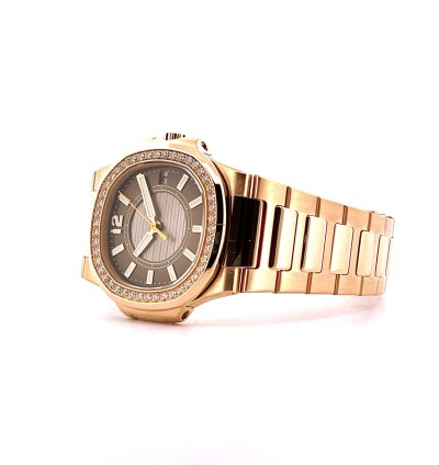 Patek Philippe Nautilus Lady 7010 Ros Gold Diamonds Service 2025 Brown Dial Full Set Germany 2011