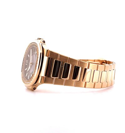 Patek Philippe Nautilus Lady 7010 Ros Gold Diamonds Service 2025 Brown Dial Full Set Germany 2011