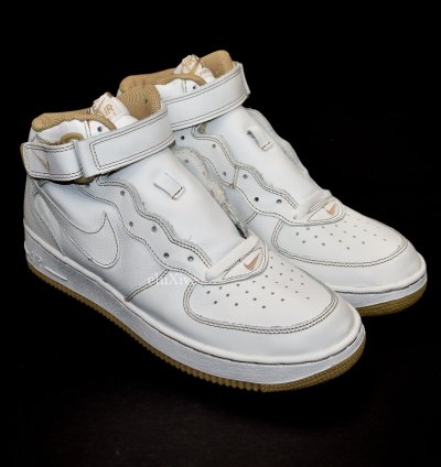 2002 Air Force 1 Mid White Cane Contrast Stitch Ds