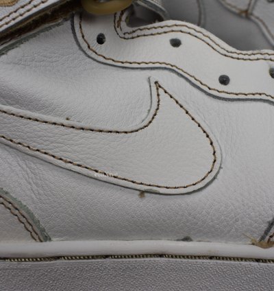 2002 Air Force 1 Mid White Cane Contrast Stitch Ds