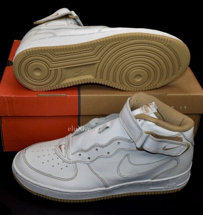 2002 Air Force 1 Mid White Cane Contrast Stitch Ds
