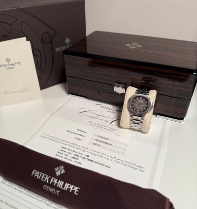 Patek Philippe Nautilus Lady Quadrante Antracite Full Set