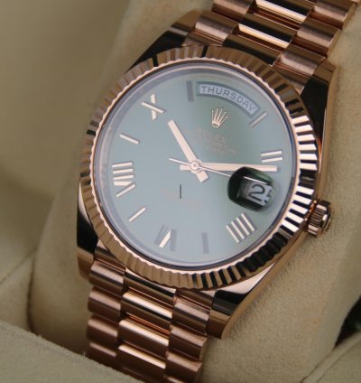 Rolex Day-date 40 Olive Dial New 2024 Full Set