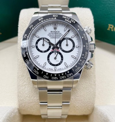 Rolex Daytona New 2024 Daytona 126500ln Stainless Steel Cosmograph 40mm White Panda Ceramic Bezel