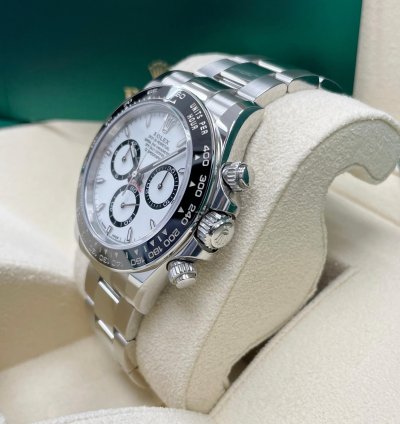 Rolex Daytona New 2024 Daytona 126500ln Stainless Steel Cosmograph 40mm White Panda Ceramic Bezel