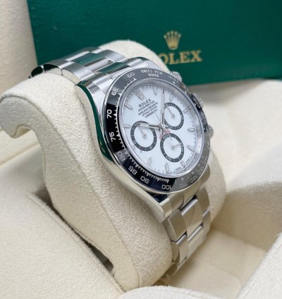 Rolex Daytona New 2024 Daytona 126500ln Stainless Steel Cosmograph 40mm White Panda Ceramic Bezel