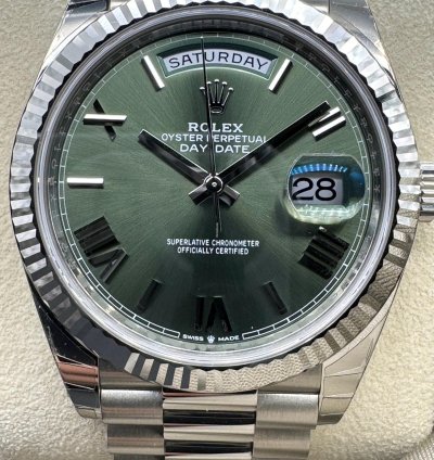 Rolex Day-date 40 Olive Dial Unworn