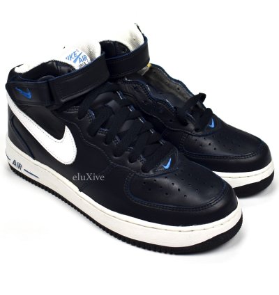 2003 Nike Air Force 1 Mid Dark Obsidian Varsity Blue Ds