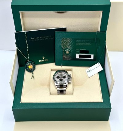 Rolex Daytona New 2024 Daytona 40mm 126509 White Gold Silver Ghost Dial