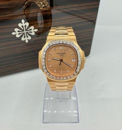 Patek Philippe Nautilus Limited Edition Asprey Nautilus With Baguette Diamond Dial And Bezel