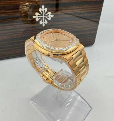 Patek Philippe Nautilus Limited Edition Asprey Nautilus With Baguette Diamond Dial And Bezel