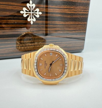Patek Philippe Nautilus Limited Edition Asprey Nautilus With Baguette Diamond Dial And Bezel