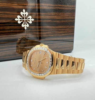Patek Philippe Nautilus Limited Edition Asprey Nautilus With Baguette Diamond Dial And Bezel