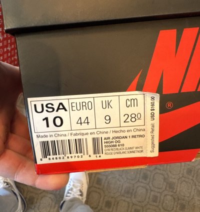 Jordan 1 Retro High Bred Toe 2018