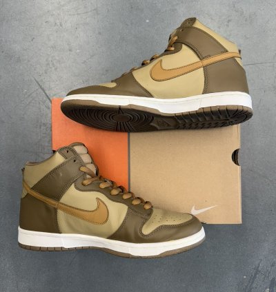 2003 Nike Dunk High Hay Maple Taupe
