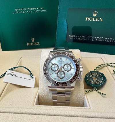 Rolex Daytona New 2024 New Reference Platinum Open Caseback Oyster Bracelet Brown Ceramic Bezel