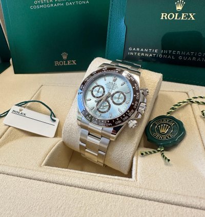 Rolex Daytona New 2024 New Reference Platinum Open Caseback Oyster Bracelet Brown Ceramic Bezel