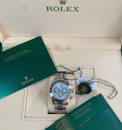 Rolex Daytona New 2024 Unworn Cosmograph Daytona Platinum Ice Blue Dial 126506 Full Set