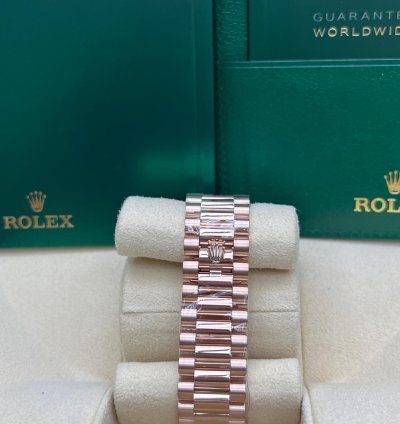 Rolex Day-date 40 Olive Green Dial Diamond Bezel