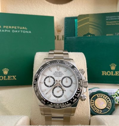 Rolex Daytona New 2024 Unworn Cosmograph Daytona Steel Panda 126500ln Complete Set