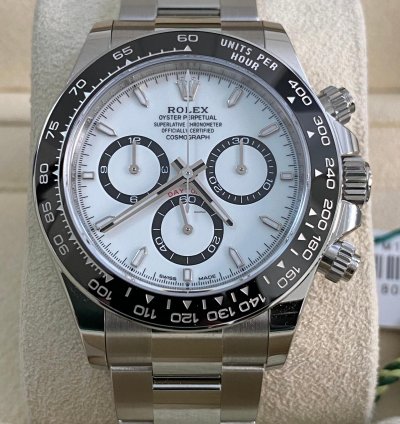 Rolex Daytona New 2024 Unworn Cosmograph Daytona Steel Panda 126500ln Complete Set