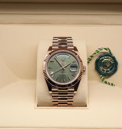 Rolex Day-date 40 Olive Green New Unworn Year 2021 Full Set