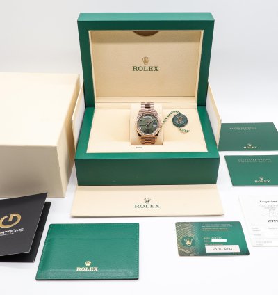 Rolex Day-date 40 Olive Green New Unworn Year 2021 Full Set