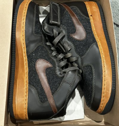 2004 Nike Air Force 1 Mid Inside Out Black Sable Green