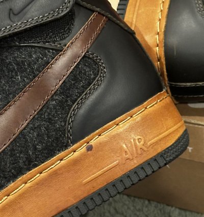 2004 Nike Air Force 1 Mid Inside Out Black Sable Green