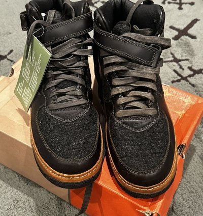 2004 Nike Air Force 1 Mid Inside Out Black Sable Green