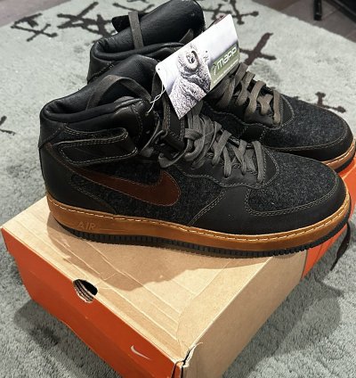 2004 Nike Air Force 1 Mid Inside Out Black Sable Green