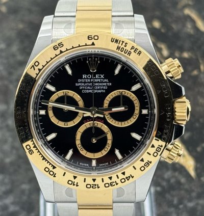 Rolex Daytona New 2025 - Daytona - Black Dial - Gold Steel - 126503