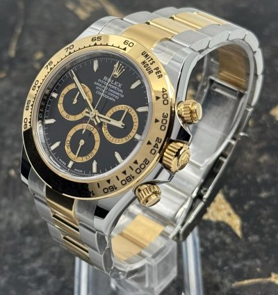 Rolex Daytona New 2025 - Daytona - Black Dial - Gold Steel - 126503